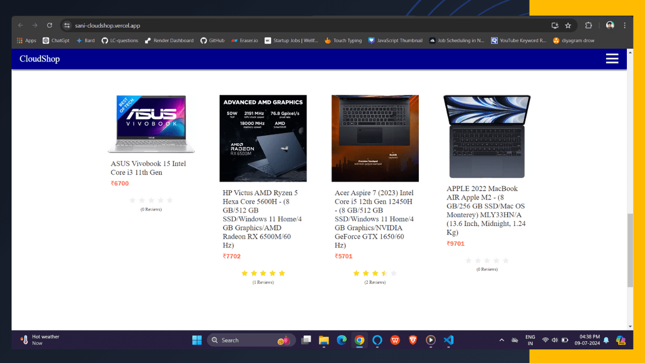 CloudShop || MERN stack